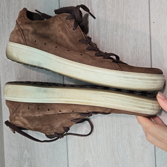 Ecco Mens Leathe Sneakers Shoes Sz 45/11-11.5 - Picture 8 of 11